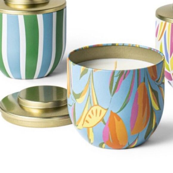 Tabitha  Brown Candle in a Fruit design Tin/Container - Picture 3 of 5